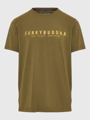 T-Shirt FUNKY BUDDHA FBM009-010-04 Χακί