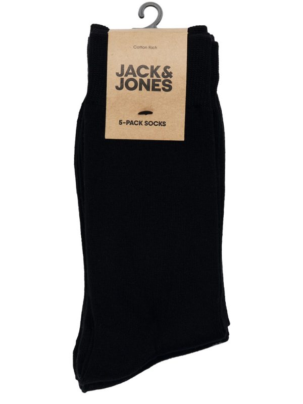 Σετ 5άδα Κάλτσες JACK & JONES 12198027 One Size 5 PACK Μαύρο