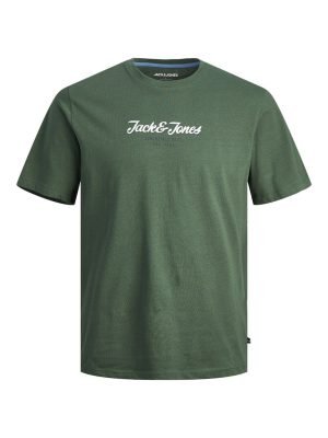 T-Shirt σε Μεγάλα Μεγέθη JACK & JONES 12254896 Dark Green