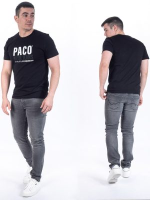 Κοντομάνικη Μπλούζα T-Shirt Paco & CO 2431006 Μαύρο