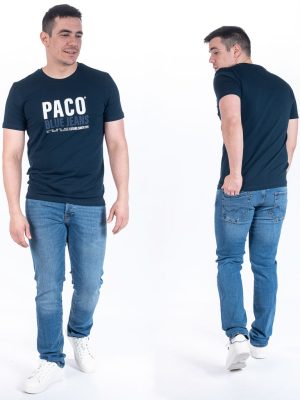 Κοντομάνικη Μπλούζα T-Shirt Paco & CO 2431006 Navy