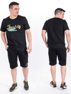 Κοντομάνικη Μπλούζα T-Shirt Paco & CO 2431038 Μαύρο