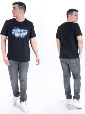 Κοντομάνικη Μπλούζα T-Shirt Paco & CO 2431039 Μαύρο