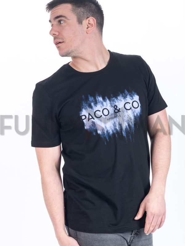 Κοντομάνικη Μπλούζα T-Shirt Paco & CO 2431039 Μαύρο