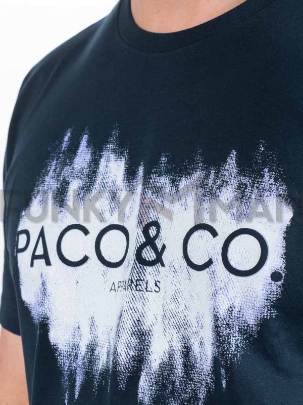 Κοντομάνικη Μπλούζα T-Shirt Paco & CO 2431039 Navy