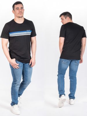 Κοντομάνικη Μπλούζα T-Shirt Paco & CO 2431040 Μαύρο