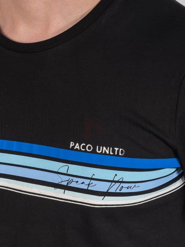 Κοντομάνικη Μπλούζα T-Shirt Paco & CO 2431040 Μαύρο