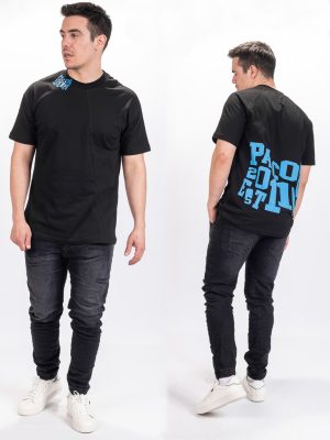 Κοντομάνικη Μπλούζα T-Shirt Paco & CO 2431058 Μαύρο