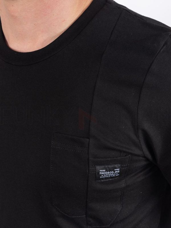 Κοντομάνικη Μπλούζα T-Shirt Paco & CO 2431059 Μαύρο