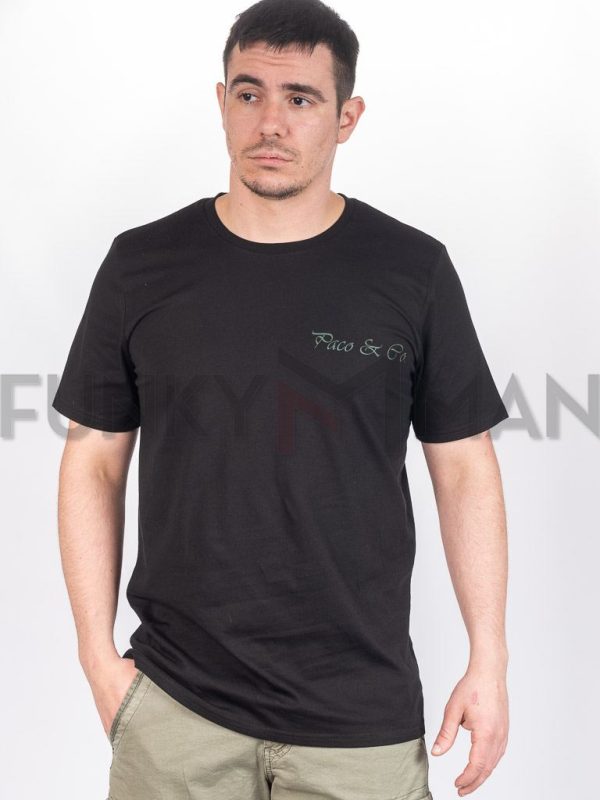 Κοντομάνικη Μπλούζα T-Shirt Paco & CO 2431061 Μαύρο