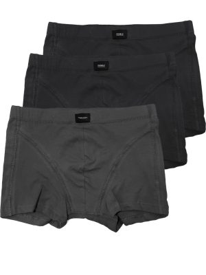 Εσώρουχο Μπόξερ DOUBLE Underwear MB-03 Σετ 3 τεμ. Μαύρο & Γκρι