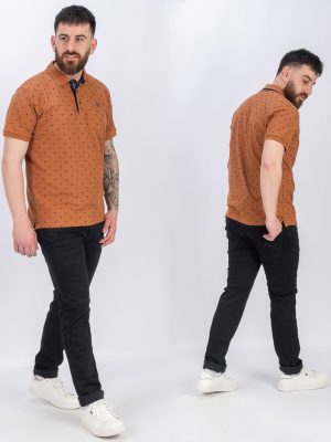 All Over Print Polo DOUBLE PS-315S Camel