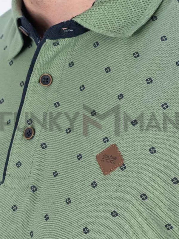 All Over Print Polo DOUBLE PS-315S DK Mint
