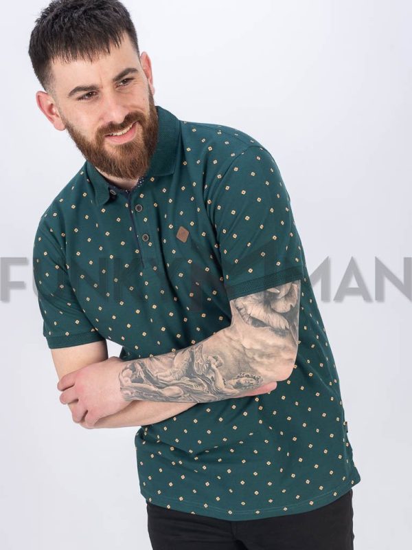 All Over Print Polo DOUBLE PS-315S Forest Green