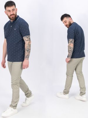 All Over Print Polo DOUBLE PS-316S Navy