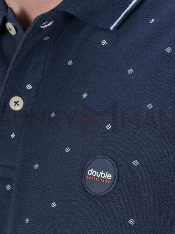 All Over Print Polo DOUBLE PS-316S Navy