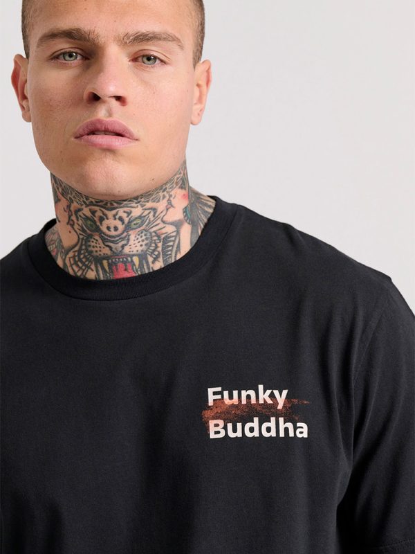 T-Shirt FUNKY BUDDHA FBM009-019-04 Μαύρο