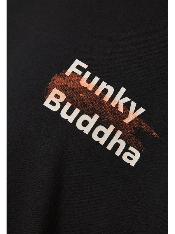 T-Shirt FUNKY BUDDHA FBM009-019-04 Μαύρο