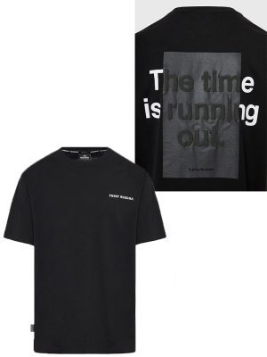 T-Shirt FUNKY BUDDHA FBM009-022-04 Μαύρο