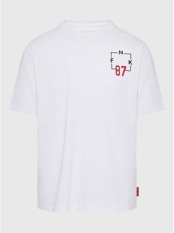 T-Shirt FUNKY BUDDHA FBM009-052-04 Λευκό