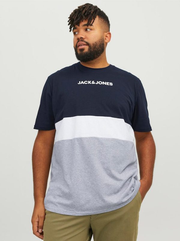 T-Shirt σε Μεγάλα Μεγέθη JACK & JONES 12243653 Navy