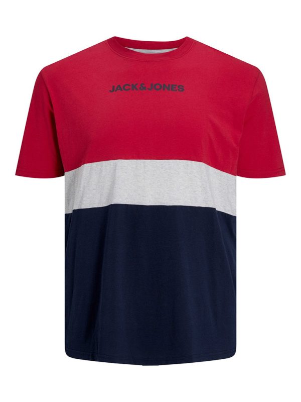 T-Shirt σε Μεγάλα Μεγέθη JACK & JONES 12243653 TANGO RED