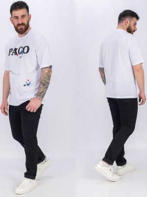 Κοντομάνικη Μπλούζα T-Shirt Paco & CO 2431074 Λευκό