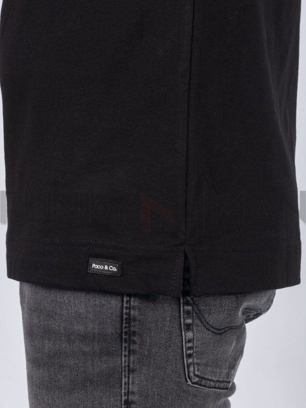 Κοντομάνικη Μπλούζα T-Shirt Paco & CO 2431078 Μαύρο
