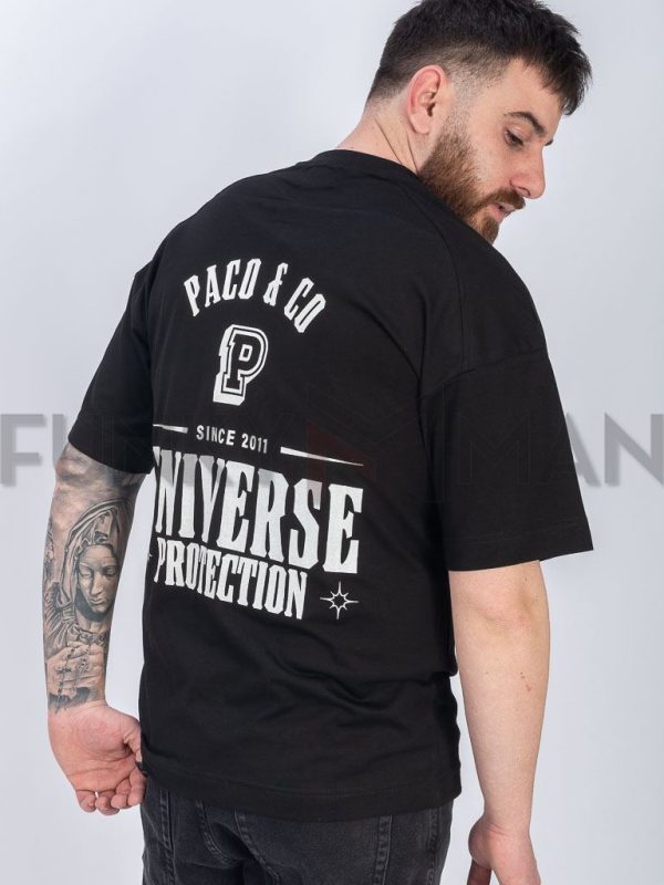 Κοντομάνικη Μπλούζα T-Shirt Paco & CO 2431079 Μαύρο