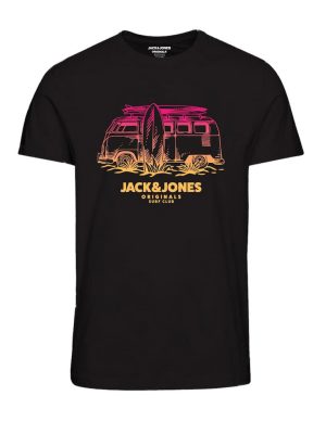 T-Shirt σε Μεγάλα Μεγέθη JACK & JONES 12261521 Μαύρο