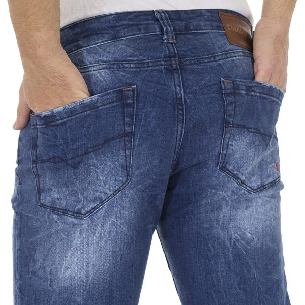 Τζιν Παντελόνι DAMAGED Jeans D76D regular Μπλε