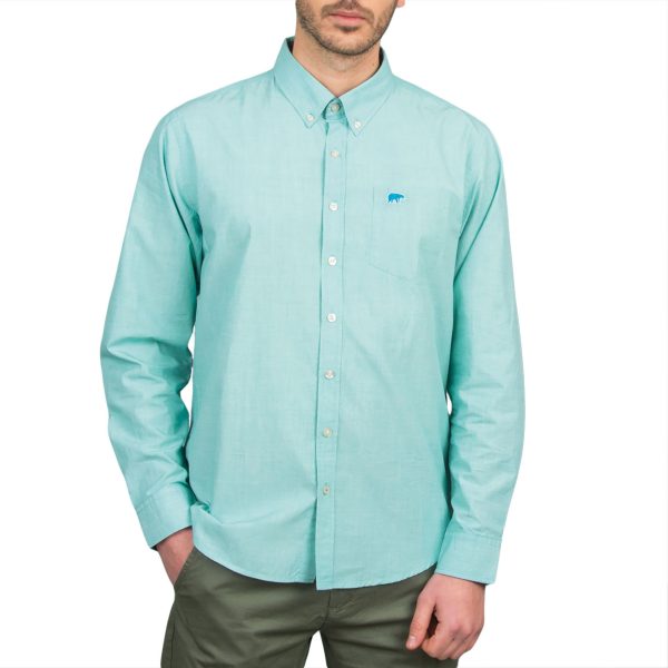 Ανδρικό πουκάμισο Double GS-442 Ανοιχτό πράσινο