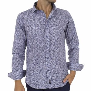 Μακρυμάνικο Πουκάμισο CND Shirts 2850-3 Μπλε