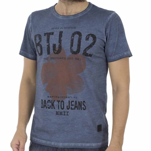 Κοντομάνικη Μπλούζα T-Shirt Back2Jeans B23 Μπλε