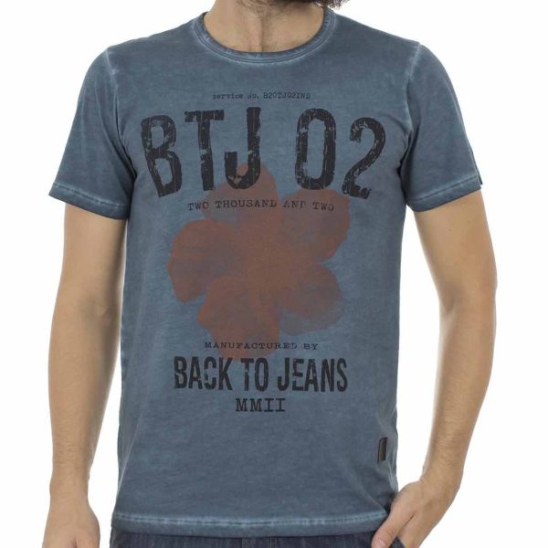 Κοντομάνικη Μπλούζα T-Shirt Back2Jeans B23 Βεραμάν