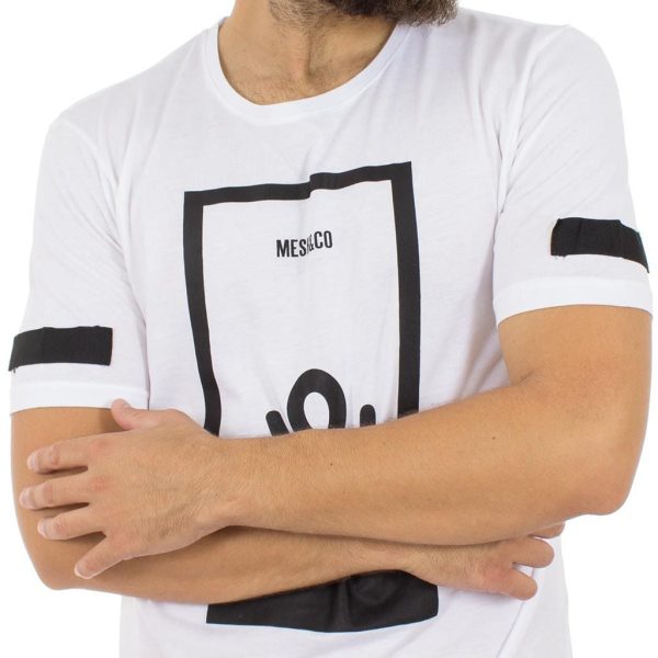 Κοντομάνικη Μπλούζα T-Shirt MESH&CO NEARCHOS 01-228 Λευκό