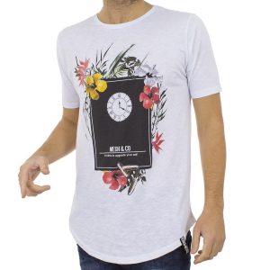 Κοντομάνικη Μπλούζα T-Shirt MESH&CO Upgrade 02-212 Λευκό