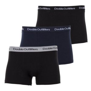 Εσώρουχο Μπόξερ DOUBLE Underwear MB-1 Σετ 3 τεμ. Μαύρο & Μπλε