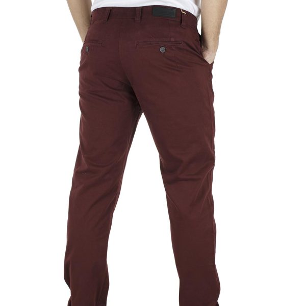 Παντελόνι Casual Chinos DAMAGED jeans D53 Wine Red